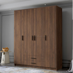 Dulap Space Meble Adrianna I 160 (Walnut/Black)