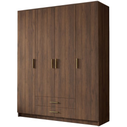 Dulap Space Meble Adrianna I 160 (Walnut/Gold) Thumb