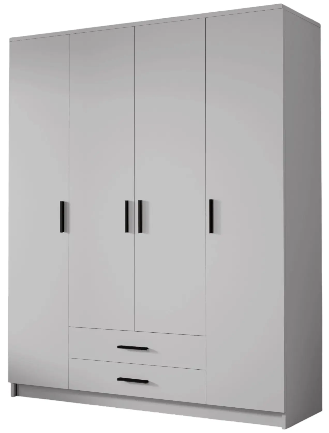 Dulap Space Meble Adrianna I 160 (White/Black) - 2