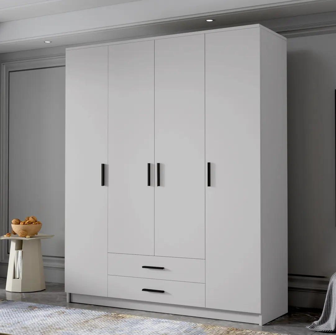 Dulap Space Meble Adrianna I 160 (White/Black)