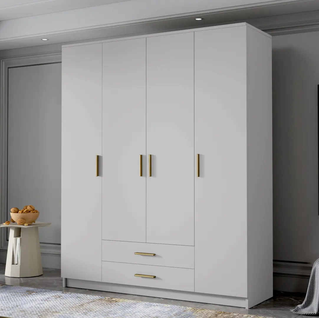 Dulap Space Meble Adrianna I 160 (White/Gold)