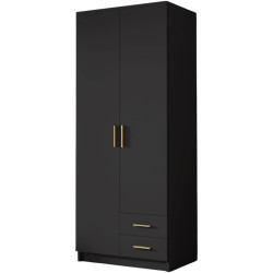 Dulap Space Meble Adrianna I 80 (Black/Gold) Thumb