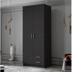 Dulap Space Meble Adrianna I 80 (Black/Gold)