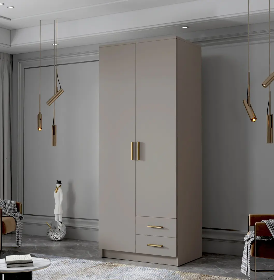Dulap Space Meble Adrianna I 80 (Cashmere/Gold)