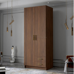 Dulap Space Meble Adrianna I 80 (Walnut/Gold)