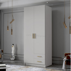 Dulap Space Meble Adrianna I 80 (White/Gold)