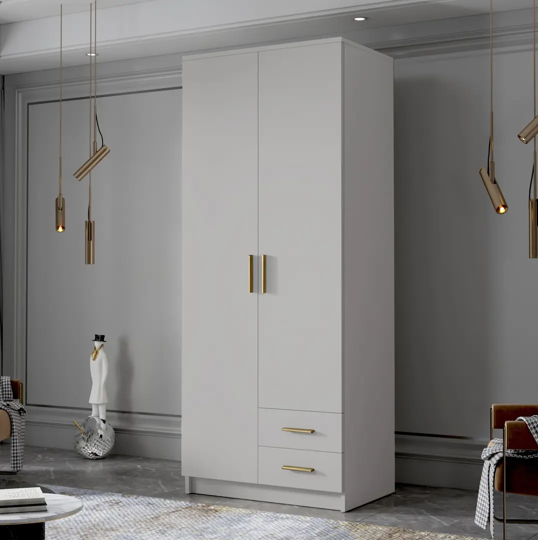 Шкаф Space Meble Adrianna I 80 (White/Gold)