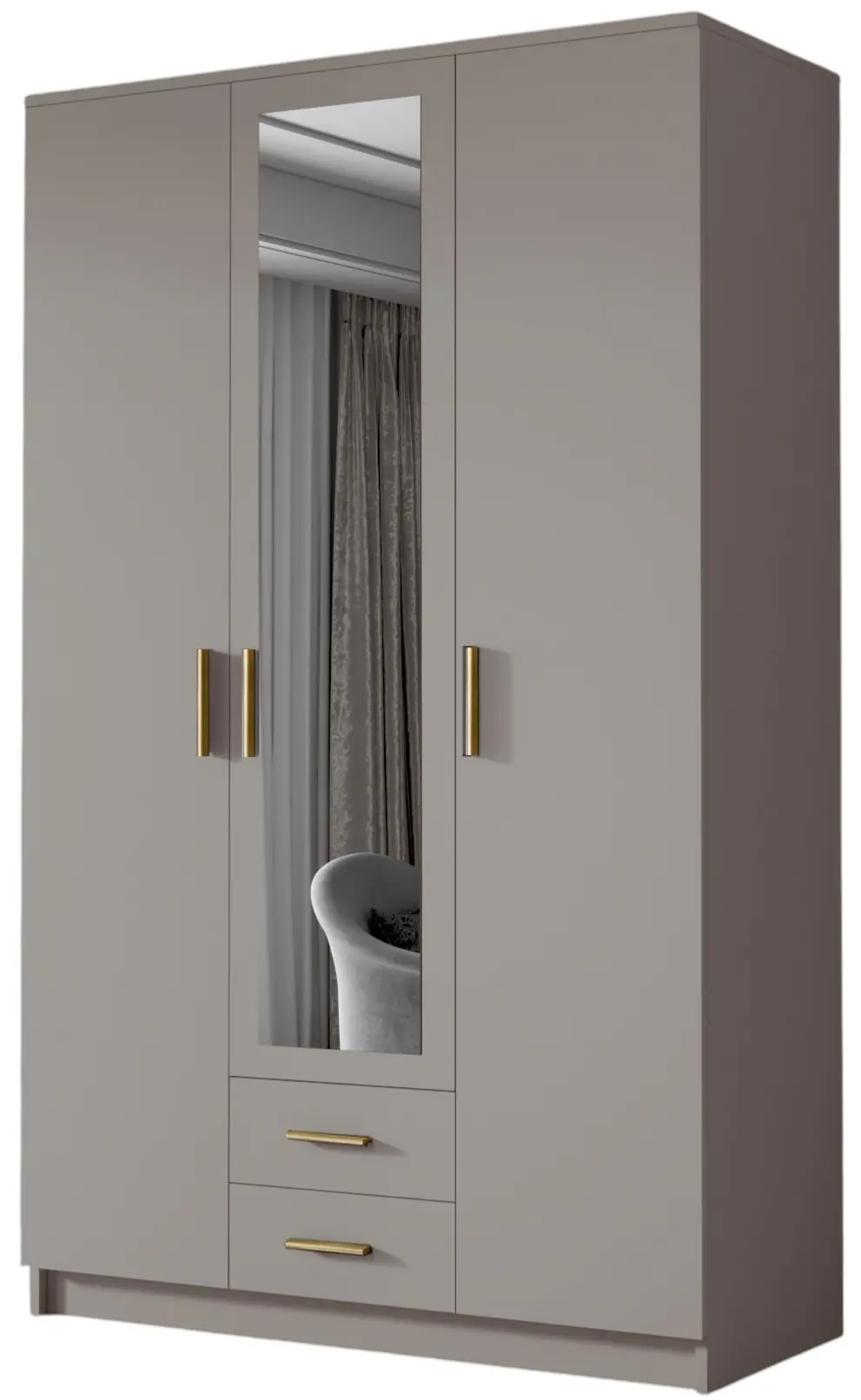 Dulap Space Meble Adrianna II 120 (Cashmere/Gold) - 2