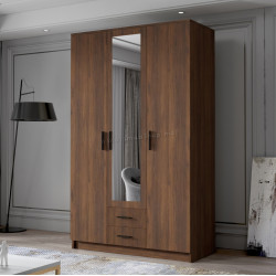 Dulap Space Meble Adrianna II 120 (Walnut/Black)