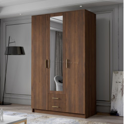 Dulap Space Meble Adrianna II 120 (Walnut/Gold)