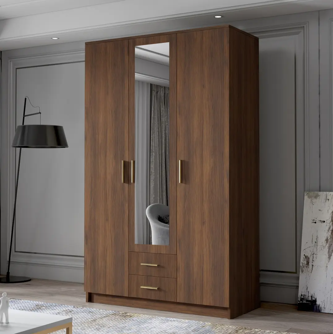 Dulap Space Meble Adrianna II 120 (Walnut/Gold)