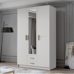 Dulap Space Meble Adrianna II 120 (White/Gold)