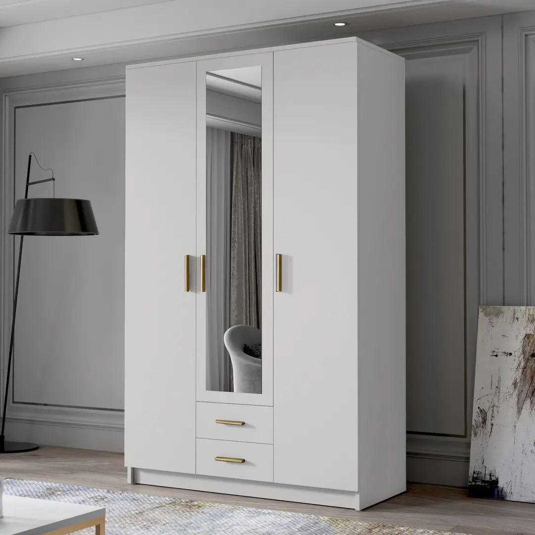 Dulap Space Meble Adrianna II 120 (White/Gold)