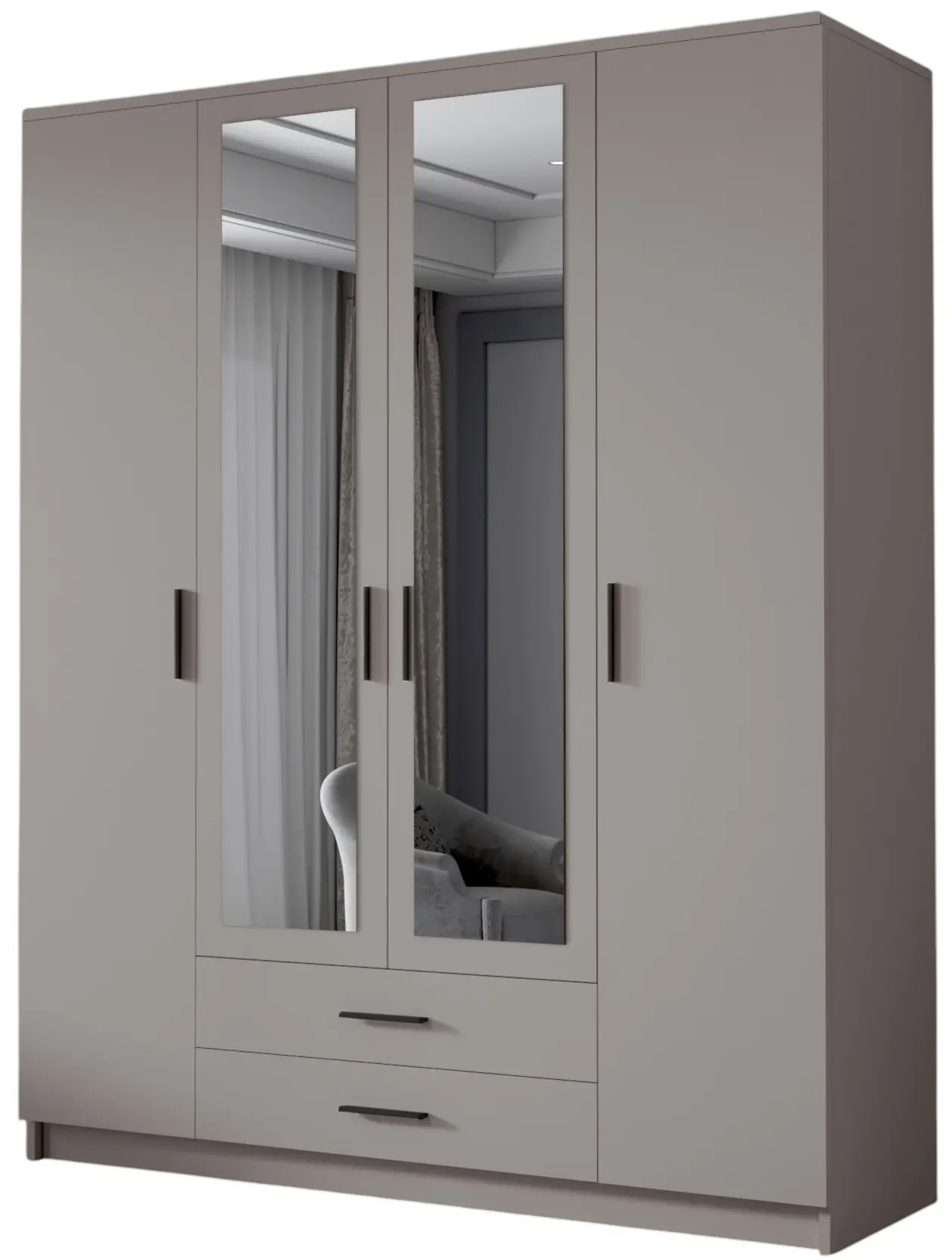 Dulap Space Meble Adrianna II 160 (Cashmere/Black) - 2