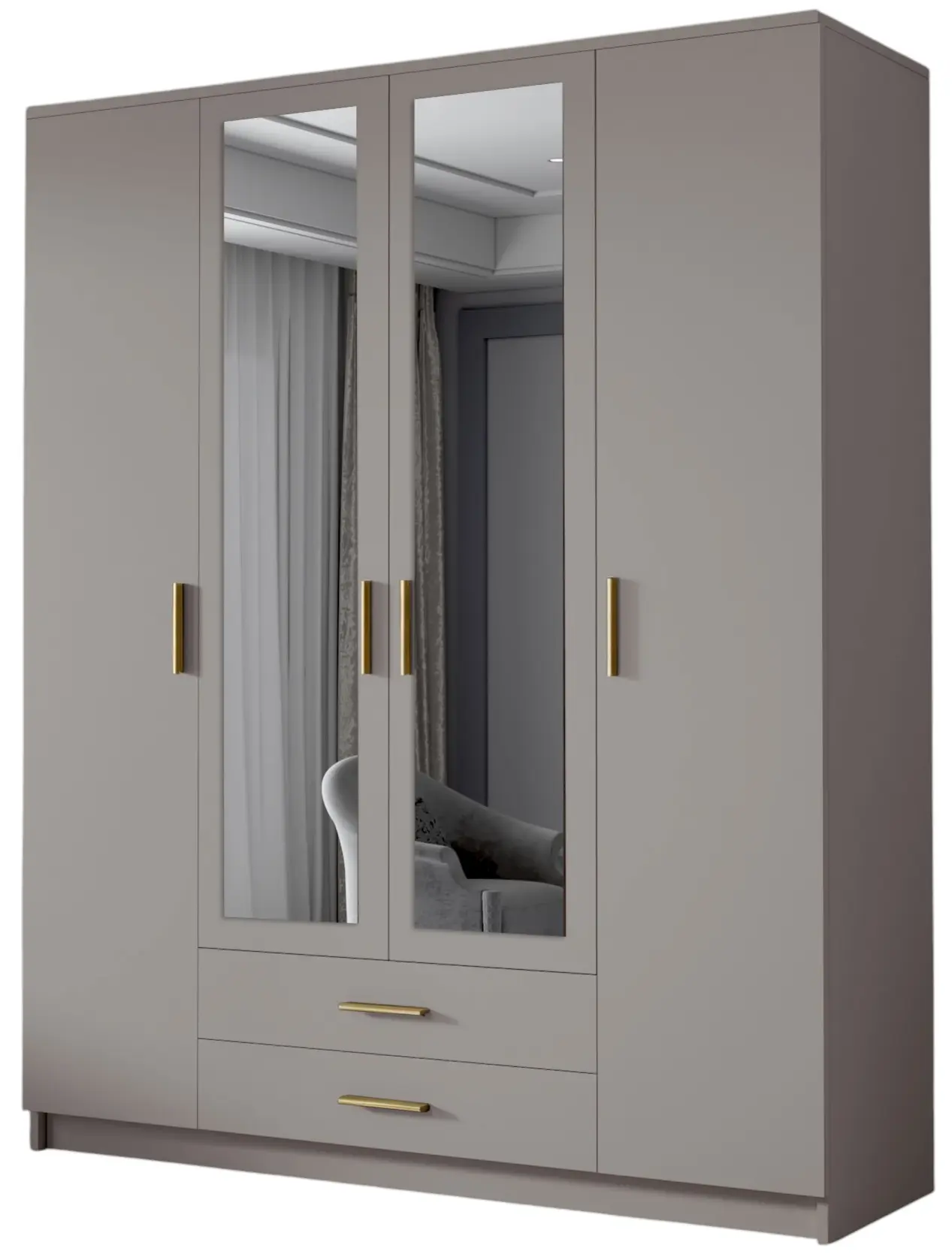 Dulap Space Meble Adrianna II 160 (Cashmere/Gold) - 2