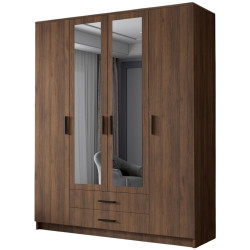 Dulap Space Meble Adrianna II 160 (Walnut/Black) Thumb
