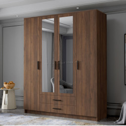 Dulap Space Meble Adrianna II 160 (Walnut/Black)