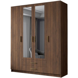 Dulap Space Meble Adrianna II 160 (Walnut/Gold) Thumb