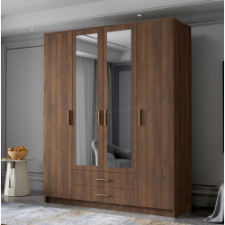 Dulap Space Meble Adrianna II 160 (Walnut/Gold)