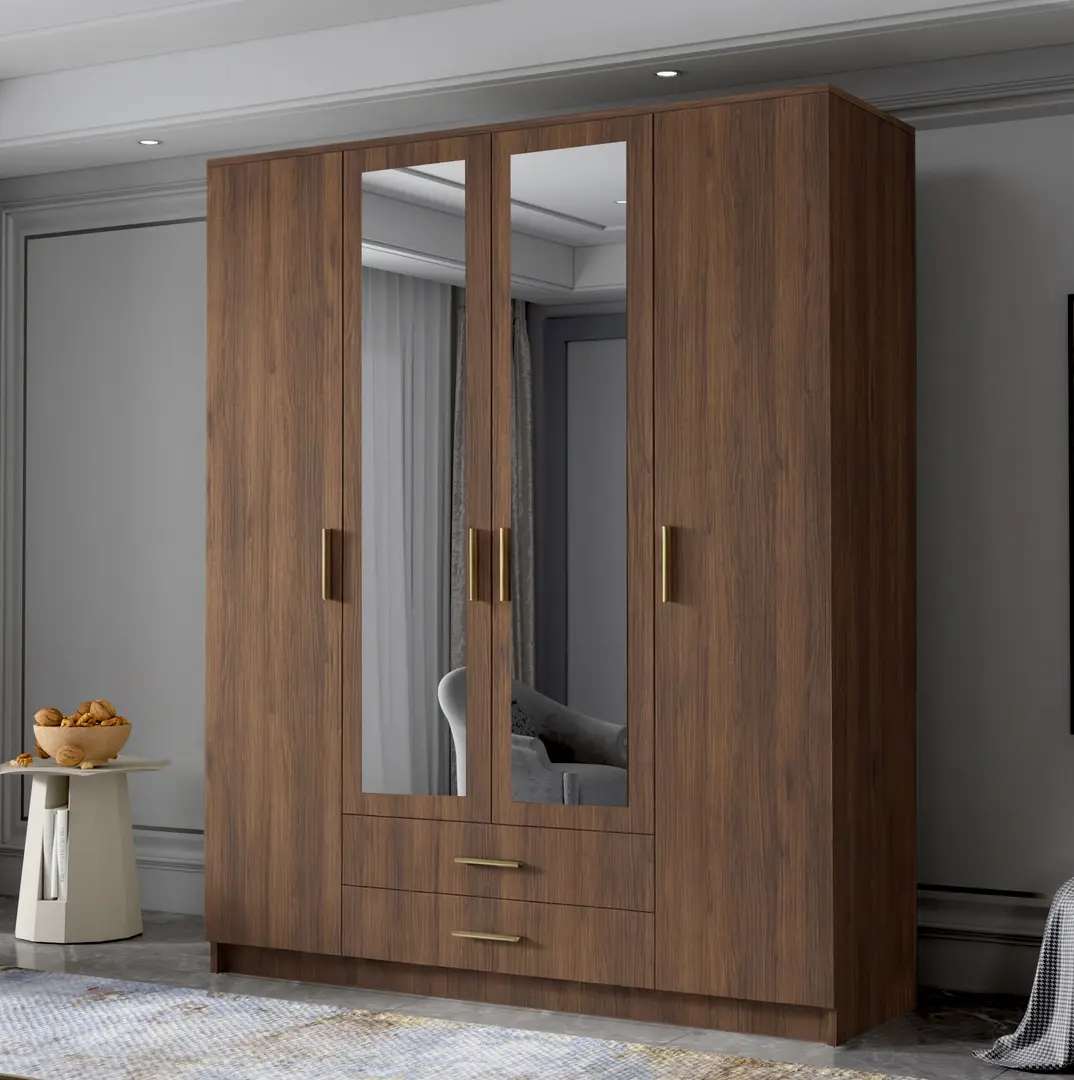Dulap Space Meble Adrianna II 160 (Walnut/Gold)