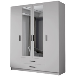 Dulap Space Meble Adrianna II 160 (White/Black) Thumb