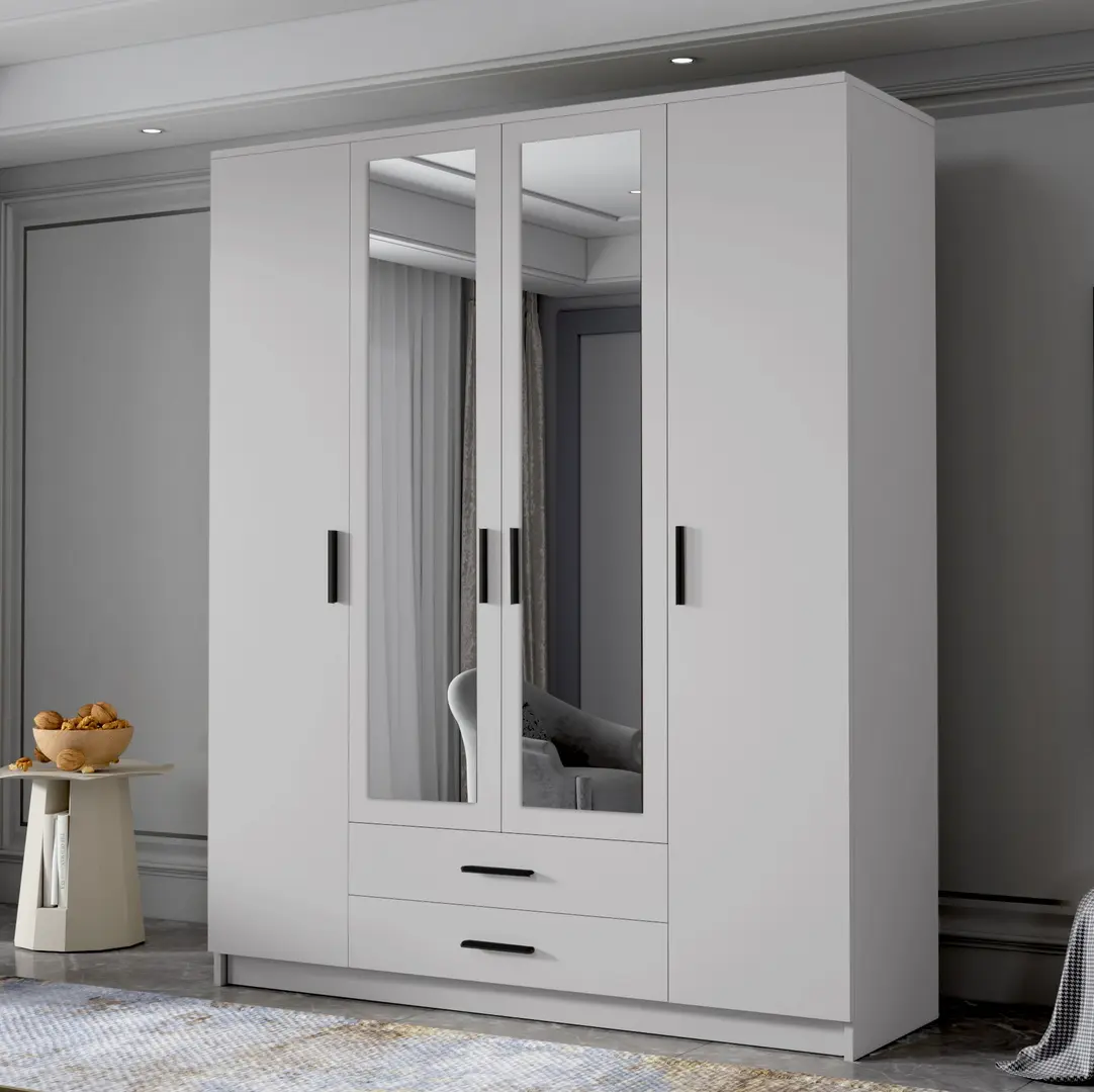Dulap Space Meble Adrianna II 160 (White/Black)