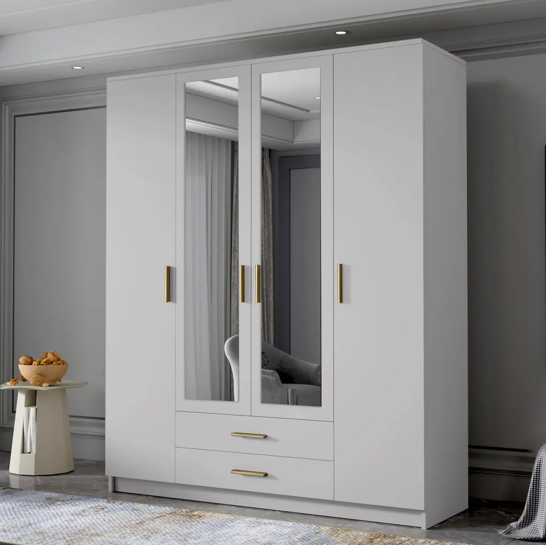 Dulap Space Meble Adrianna II 160 (White/Gold)