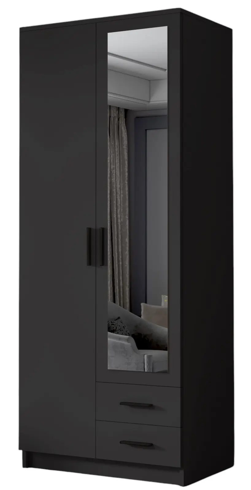 Dulap Space Meble Adrianna II 80 (Black) - 2
