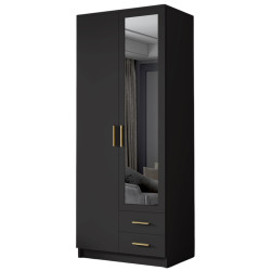 Dulap Space Meble Adrianna II 80 (Black/Gold) Thumb
