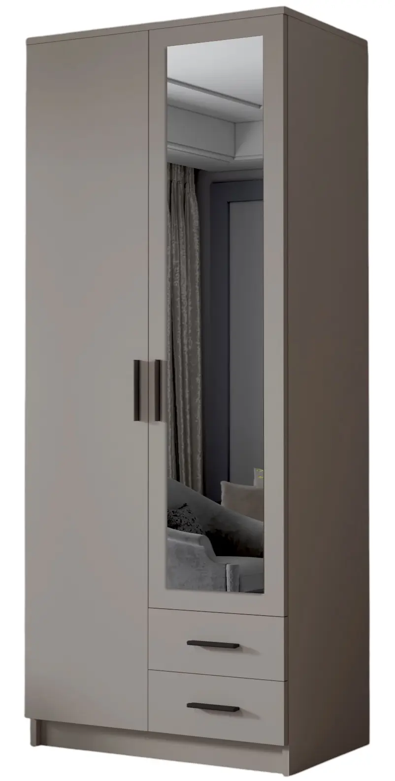 Dulap Space Meble Adrianna II 80 (Cashmere/Black) - 2