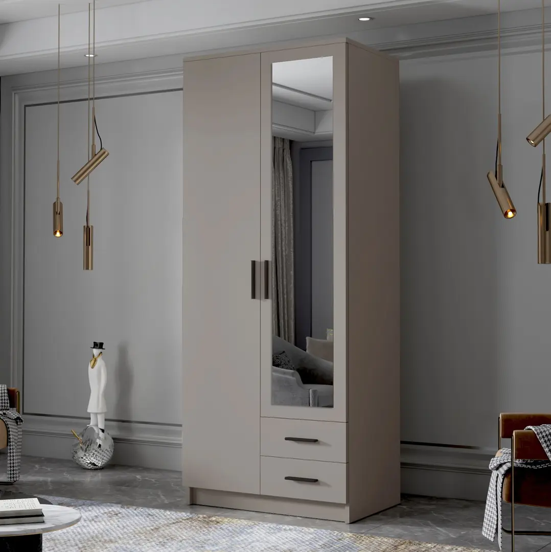 Dulap Space Meble Adrianna II 80 (Cashmere/Black)
