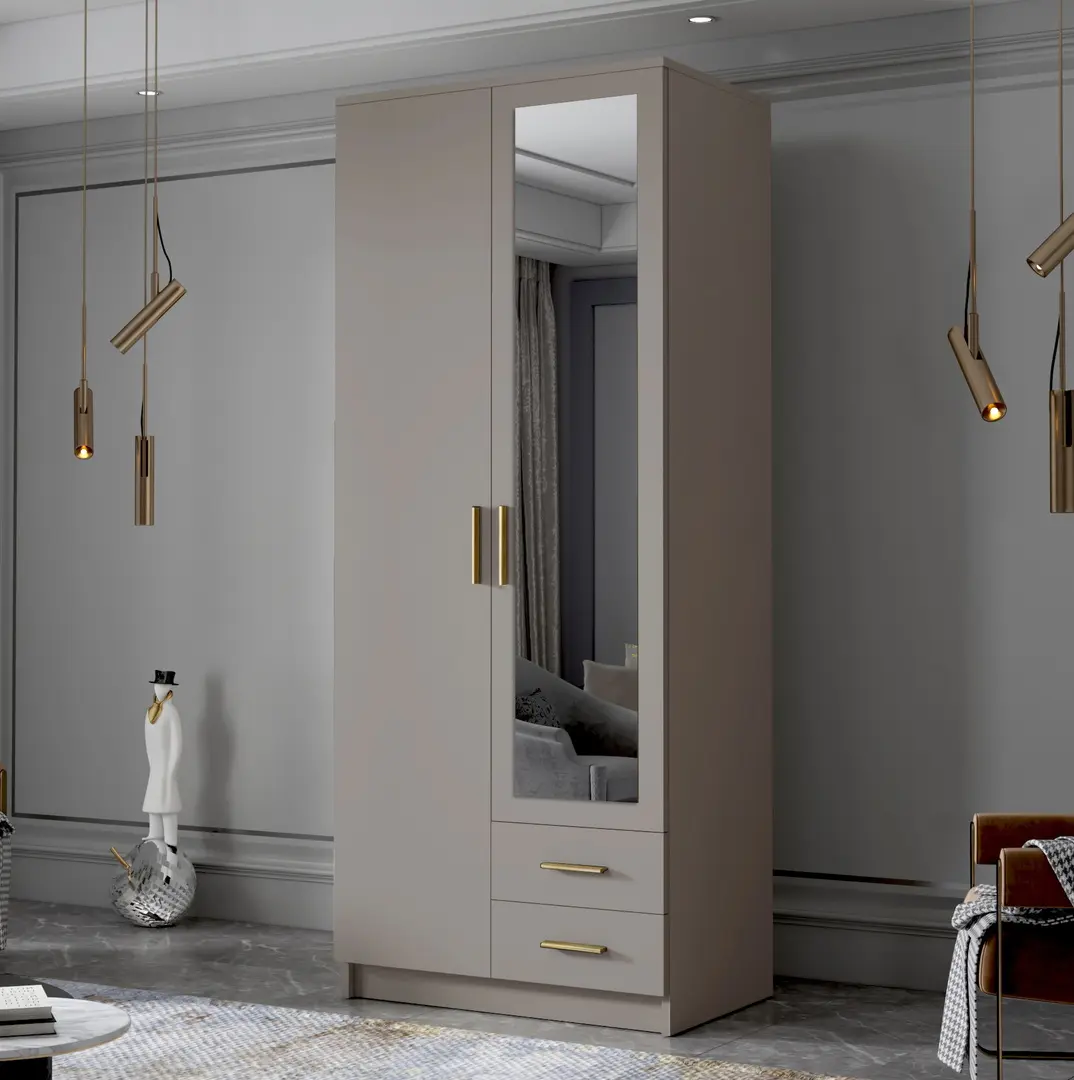 Dulap Space Meble Adrianna II 80 (Cashmere/Gold)