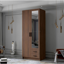 Dulap Space Meble Adrianna II 80 (Walnut/Black)