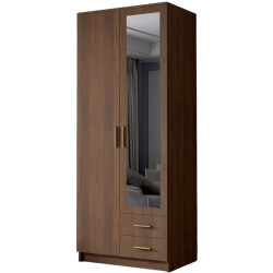 Dulap Space Meble Adrianna II 80 (Walnut/Gold) Thumb