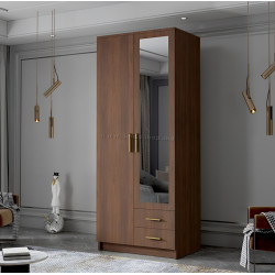 Dulap Space Meble Adrianna II 80 (Walnut/Gold)