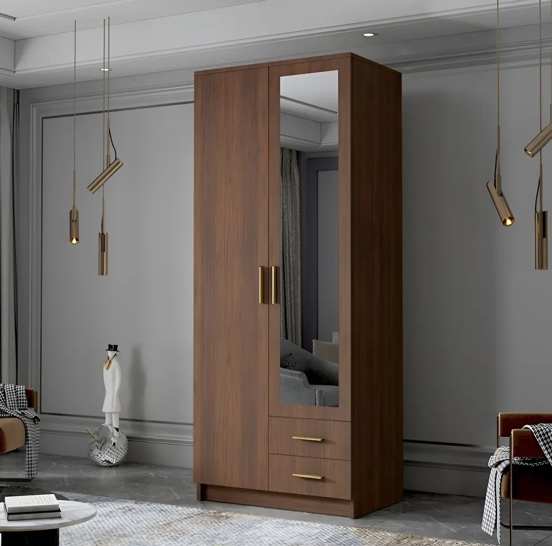 Dulap Space Meble Adrianna II 80 (Walnut/Gold)