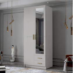 Dulap Space Meble Adrianna II 80 (White/Gold)