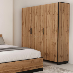 Dulap Tempo Kondela Amoni 3D (Wotan Oak/Black)