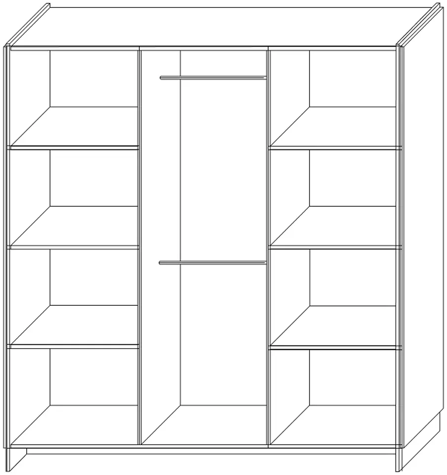 Dulap Tempo Kondela Amoni 3D (Wotan Oak/Black)
