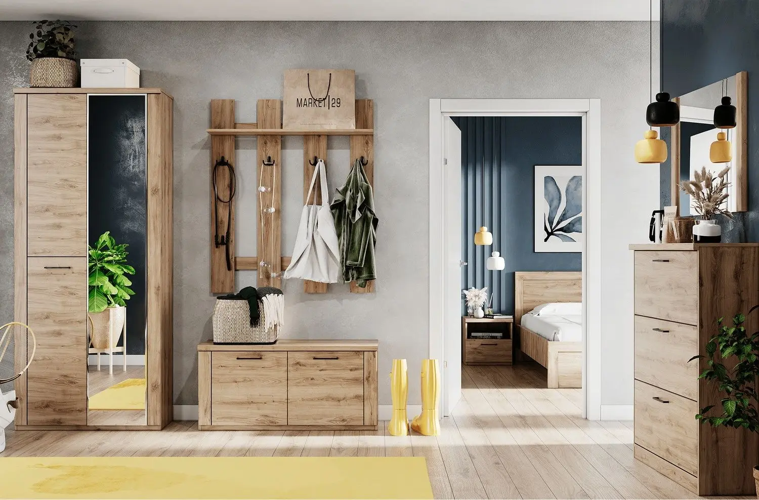 Шкаф Tempo Kondela Dorsi 2D (Navarra Oak)