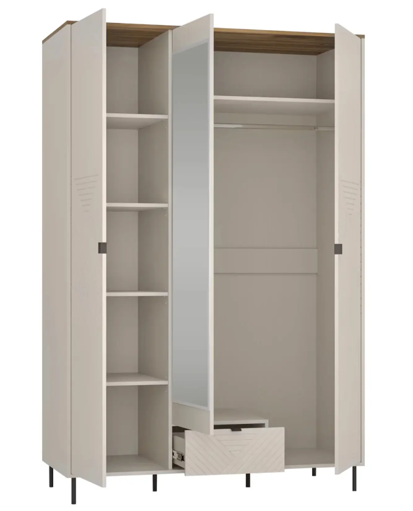 Шкаф Tempo Kondela Eyco 3D1S (Cashmere/Castello Oak) - 4