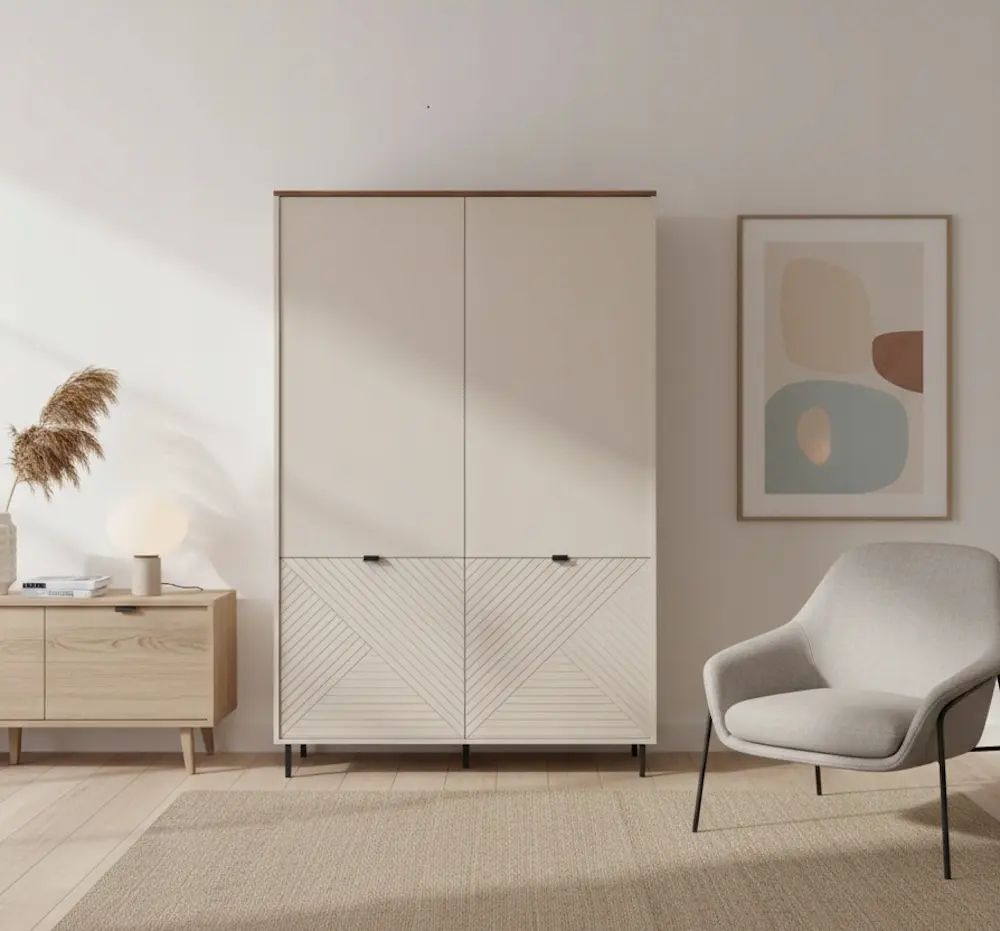 Шкаф Tempo Kondela Eyco 4D (Cashmere/Castello Oak)
