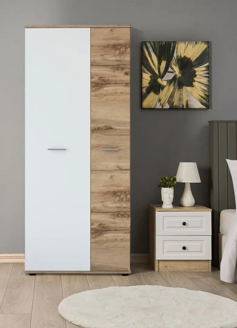 Dulap Tempo Kondela Iria 2D A (Wotan Oak/White)