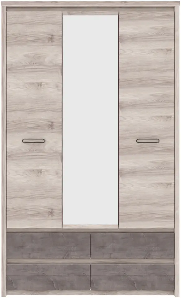 Dulap Tempo Kondela Jesi New 3D4S (Nairobi Chestnut/Onyx) - 2