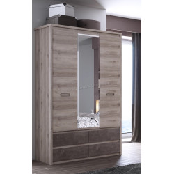 Шкаф Tempo Kondela Jesi New 3D4S (Nairobi Chestnut/Onyx)