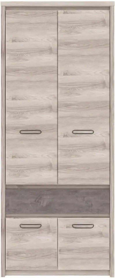 Шкаф Tempo Kondela Jesi New 4D1S (Nairobi Chestnut/Onyx)