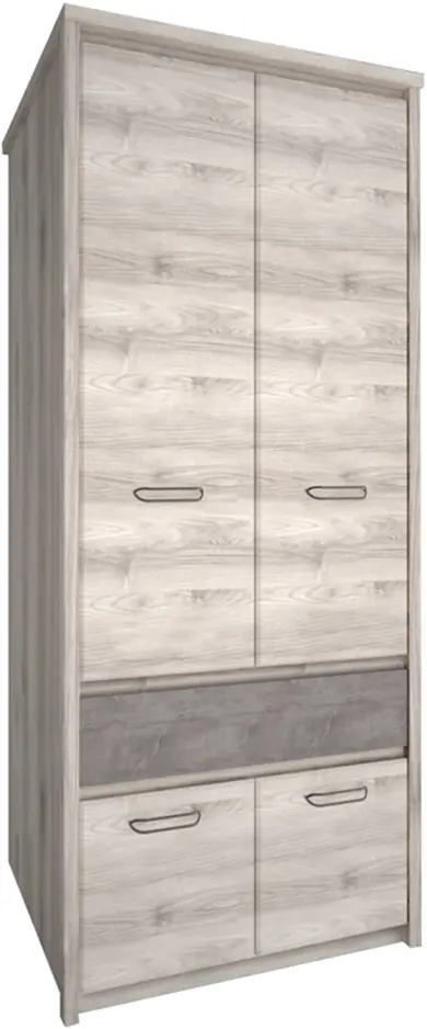 Шкаф Tempo Kondela Jesi New 4D1S (Nairobi Chestnut/Onyx)