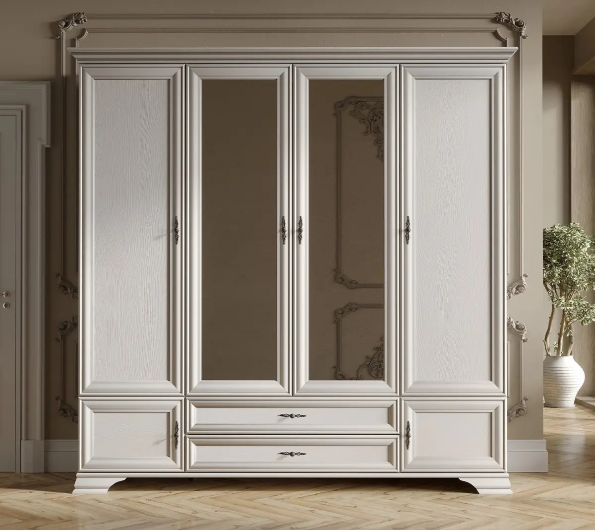 Шкаф Tempo Kondela Kentak SZF6D2S (Alpine White)