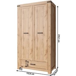 Шкаф Tempo Kondela Moratiz 2D1S (Wotan Oak) Thumb