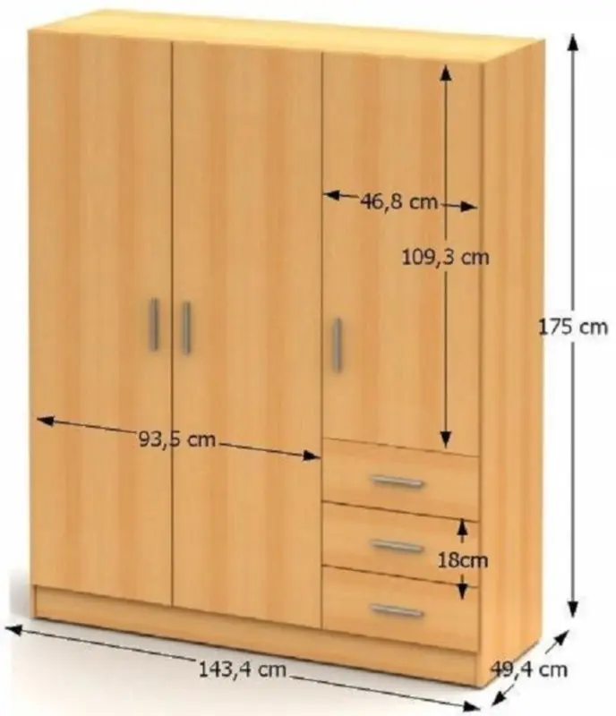 Dulap Tempo Kondela Nena Typ 2 (Beech) - 2